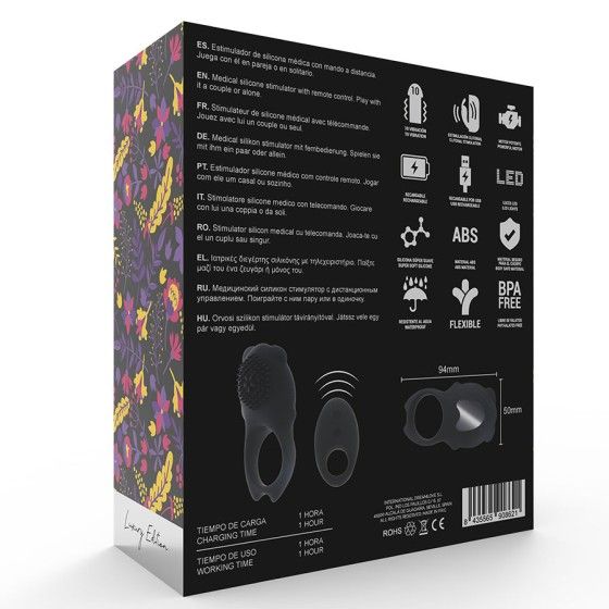 MIA  - COLOSSEO COCK RING REMOTE CONTROL BLACK MIA - 9