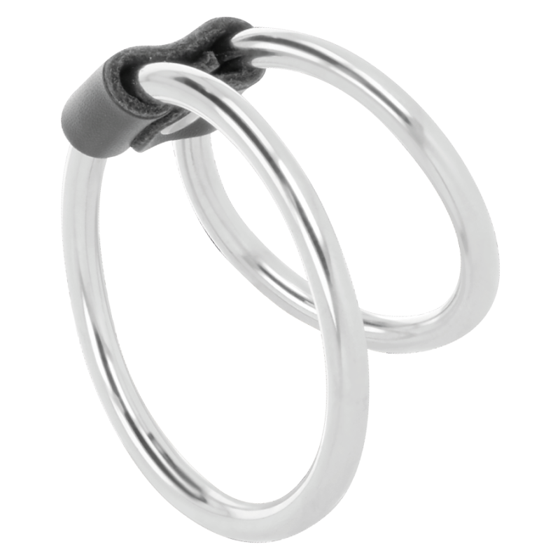 DARKNESS - DOUBLE METAL PENIS RING DARKNESS SENSATIONS - 3