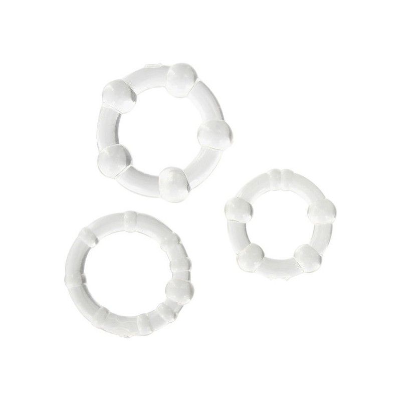 SEVEN CREATIONS - SET OF THREE TRANSPARENT PENIS RINGS SEVEN CREATIONS - 1