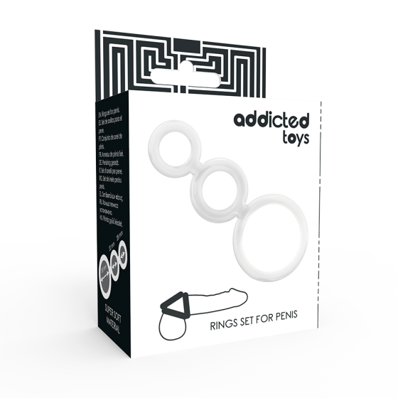 ADDICTED TOYS - RINGS SET FOR PENIS TRANSPARENT ADDICTED TOYS - 4