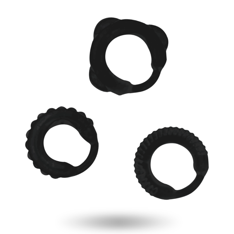 ADDICTED TOYS - C-RING SET BLACK ADDICTED TOYS - 2