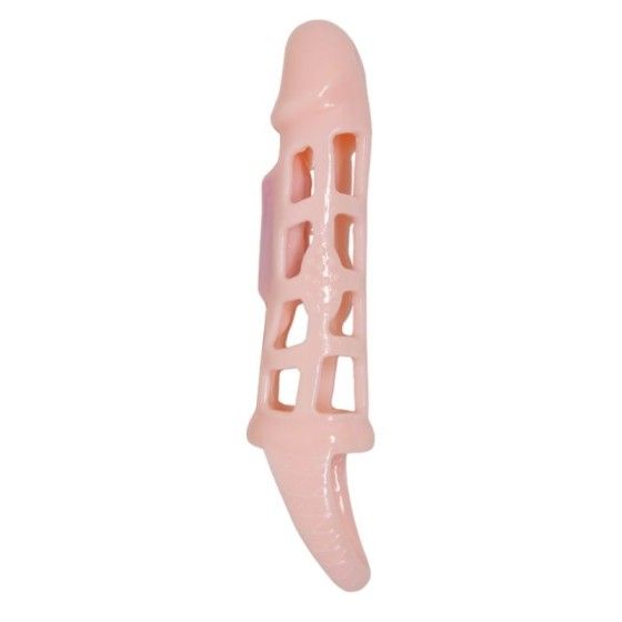 BAILE - PENIS EXTENDER COVER WITH VIBRATION AND NATURAL STRAP 13.5 CM BAILE FOR HIM - 1