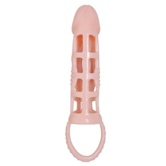 BAILE - PENIS EXTENDER COVER WITH VIBRATION AND NATURAL STRAP 13.5 CM BAILE FOR HIM - 6