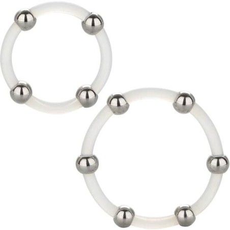 CALIFORNIA EXOTICS - STEEL BEADED SILICONE RING SET