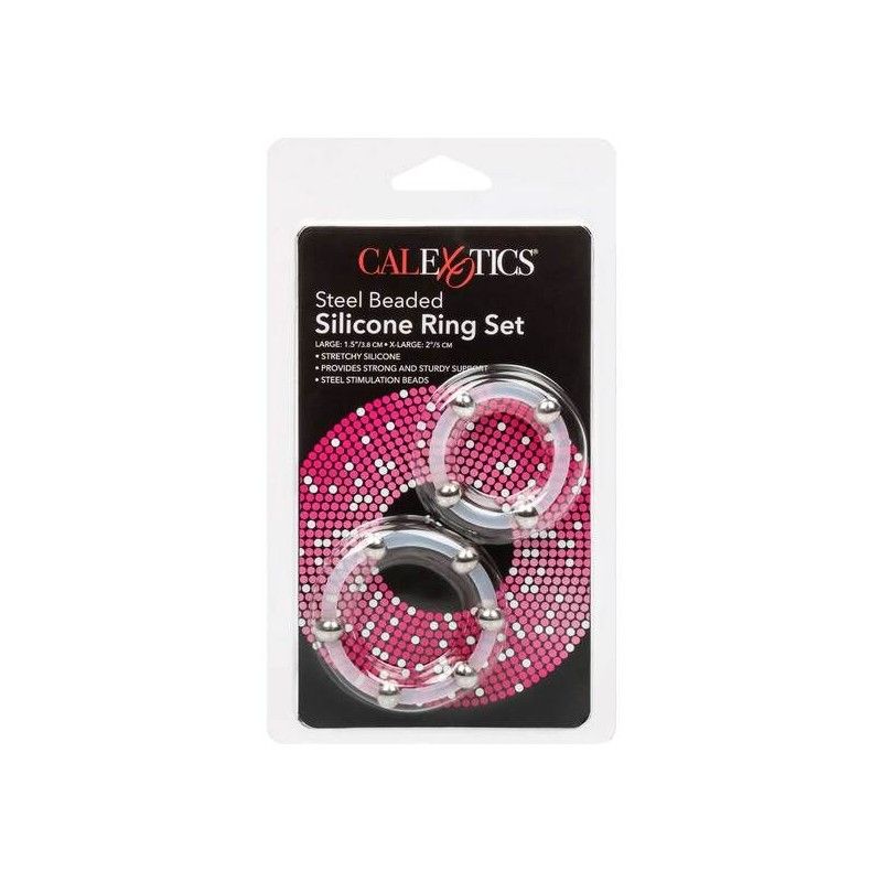 CALIFORNIA EXOTICS - STEEL BEADED SILICONE RING SET CALIFORNIA EXOTICS - 3