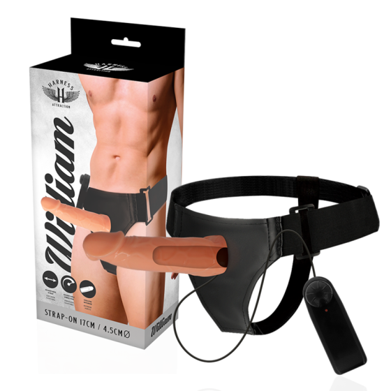 HARNESS ATTRACTION - WILLIAN HOLLOW RNES WITH VIBRATOR 17 X 4.5CM HARNESS ATTRACTION - 1