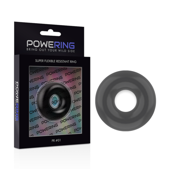 POWERING - SUPER FLEXIBLE AND RESISTANT PENIS RING 3.5CM BLACK POWERING - 6