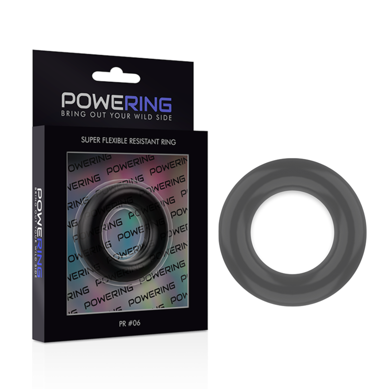 POWERING - SUPER FLEXIBLE AND RESISTANT PENIS RING 5.5CM PR06 BLACK POWERING - 6