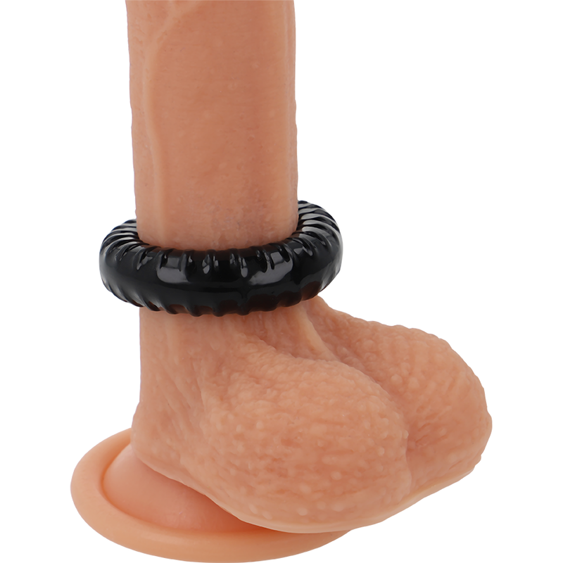 POWERING - SUPER FLEXIBLE AND RESISTANT PENIS RING 4.5CM PR07 BLACK POWERING - 1