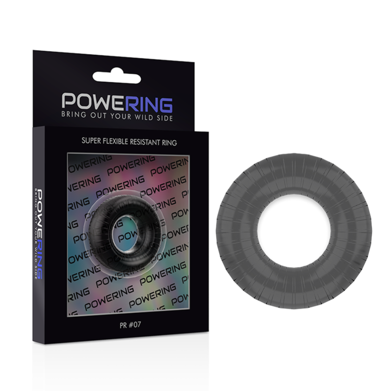 POWERING - SUPER FLEXIBLE AND RESISTANT PENIS RING 4.5CM PR07 BLACK POWERING - 5