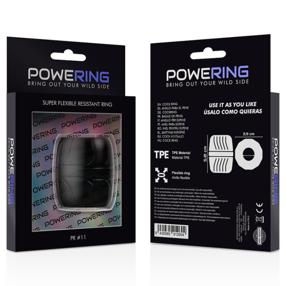 POWERING - SUPER FLEXIBLE AND RESISTANT PENIS RING 5 CM PR11 BLACK POWERING - 7
