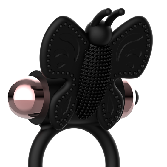 COQUETTE TOYS - COCK RING BUTTERFLY WITH VIBRATOR BLACK/ GOLD COQUETTE TOYS - 4