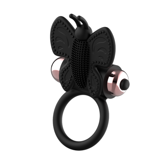 COQUETTE TOYS - COCK RING BUTTERFLY WITH VIBRATOR BLACK/ GOLD COQUETTE TOYS - 7