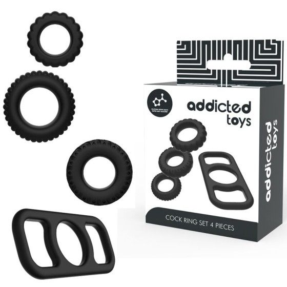 ADDICTED TOYS - COCK RING SET 4 PIECES ADDICTED TOYS - 1
