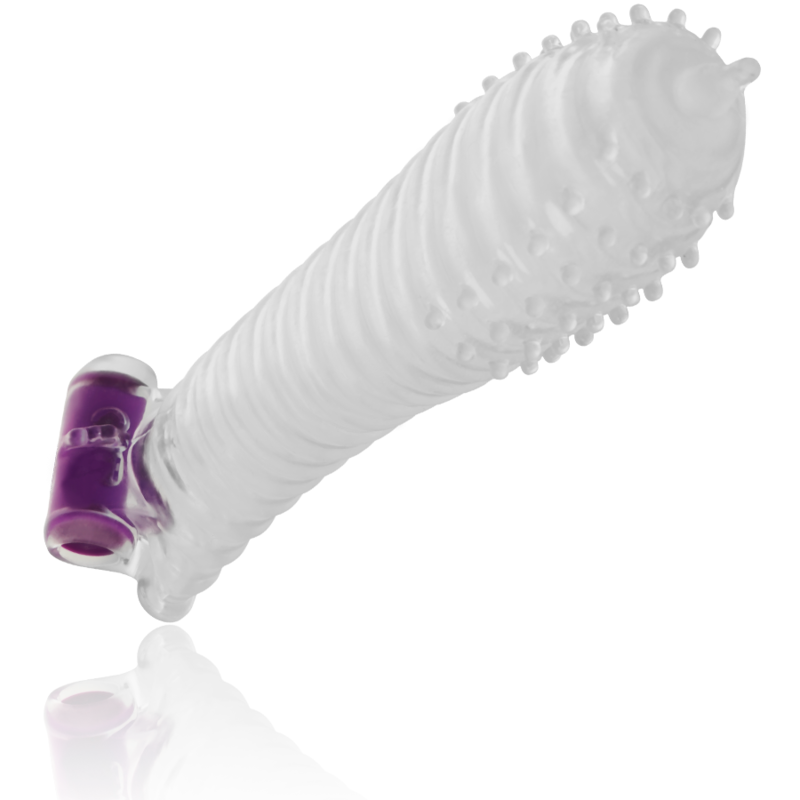 OHMAMA - TEXTURED PENIS SHEATH WITH VIBRATING BULLET OHMAMA STIMULATING - 2