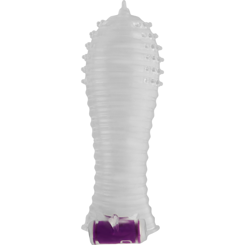 OHMAMA - TEXTURED PENIS SHEATH WITH VIBRATING BULLET OHMAMA STIMULATING - 3