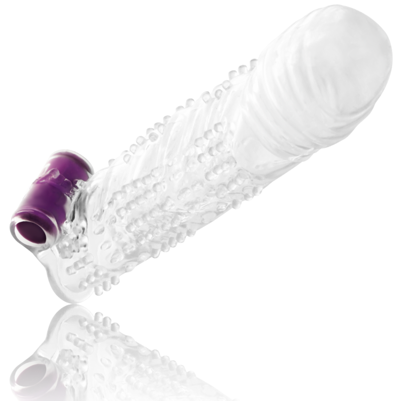 OHMAMA - TEXTURED PENIS SHEATH WITH VIBRATING BULLET OHMAMA STIMULATING - 2