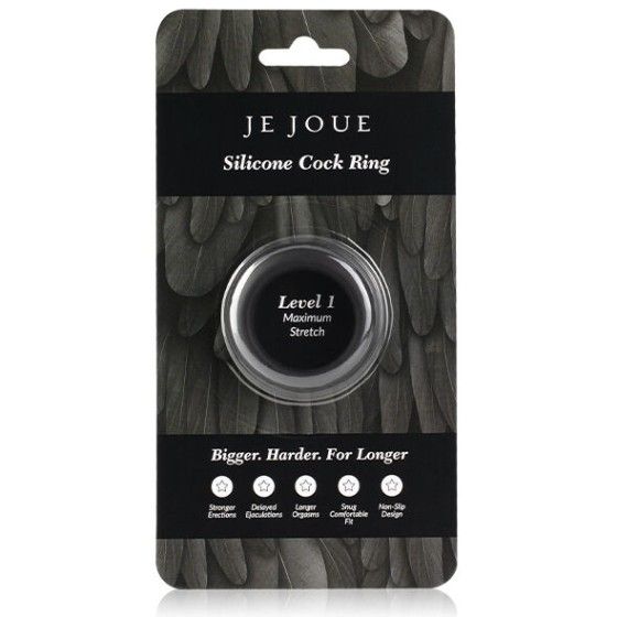 JE JOUE - MAXIMUM STRETCH SILICONE COCK RING - BLACK JE JOUE - 6