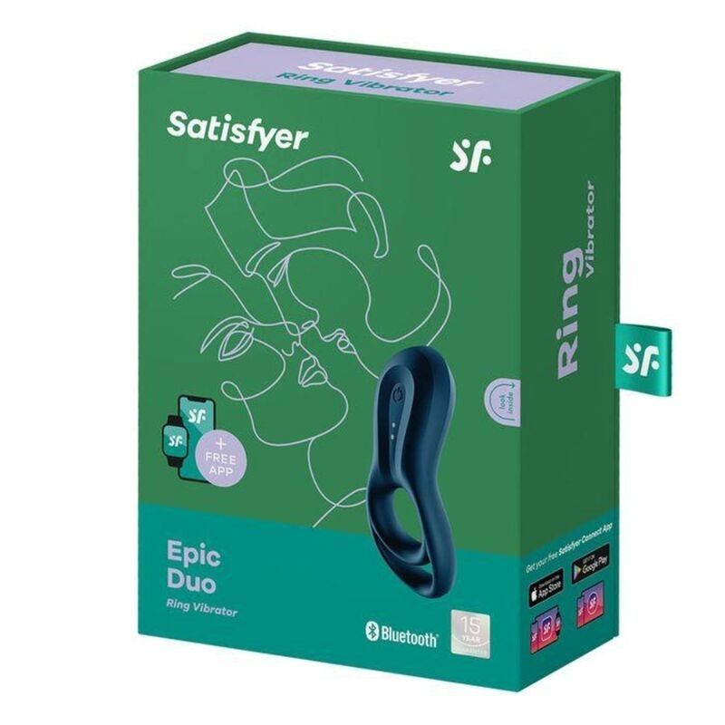 SATISFYER - EPIC DUO RING VIBRATOR APP BLUE SATISFYER CONNECT - 3