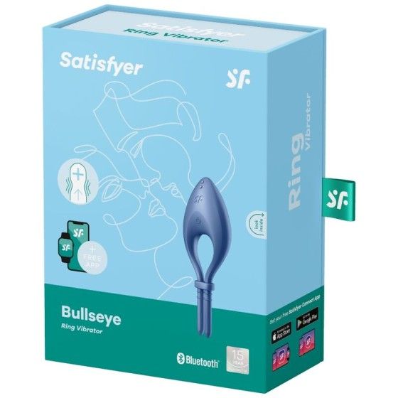 SATISFYER - BULLSEYE RING VIBRATOR APP BLUE SATISFYER CONNECT - 3