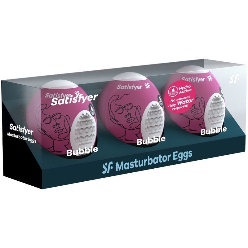 SATISFYER - 3 MASTURBATOR EGGS BUBBLE SATISFYER EGGS - 2