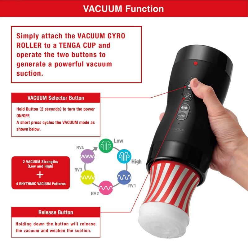 TENGA - VACUUM GYRO ROLLER SUCTION & ROTATION TENGA - 4