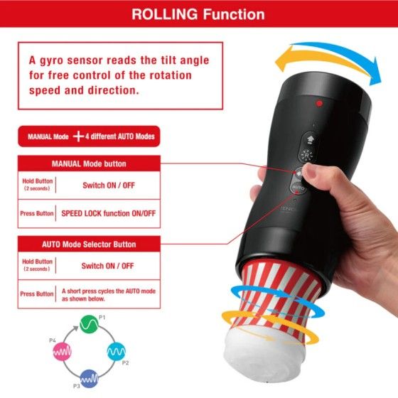 TENGA - VACUUM GYRO ROLLER SUCTION & ROTATION TENGA - 5