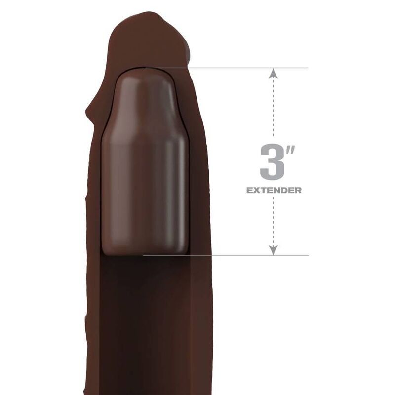 FANTASY X- TENSIONS - PIPEDREAMS SLEEVE 22,86 CM + 7,62 CM PLUG BROWN FANTASY X-TENSIONS - 2