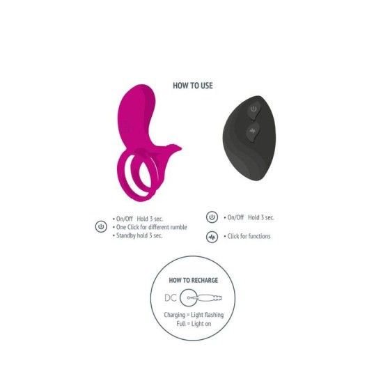 XOCOON - COUPLES STIMULATOR RING FUCHSIA XOCOON - 4