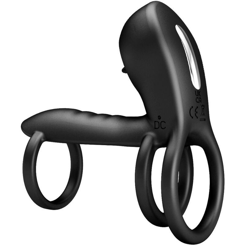 PRETTY LOVE - JAMMY PENIS SHEATH 12 VIBRATIONS WITH RECHARGEABLE SILICONE TONGUE BAILE FOR HIM - 2