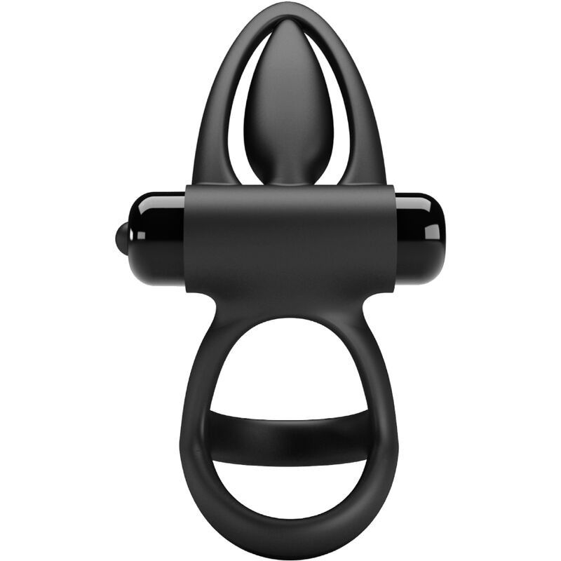 PRETTY LOVE - VIBRATING RING 10 VIBRATIONS BLACK SILICONE PRETTY LOVE MALE - 4