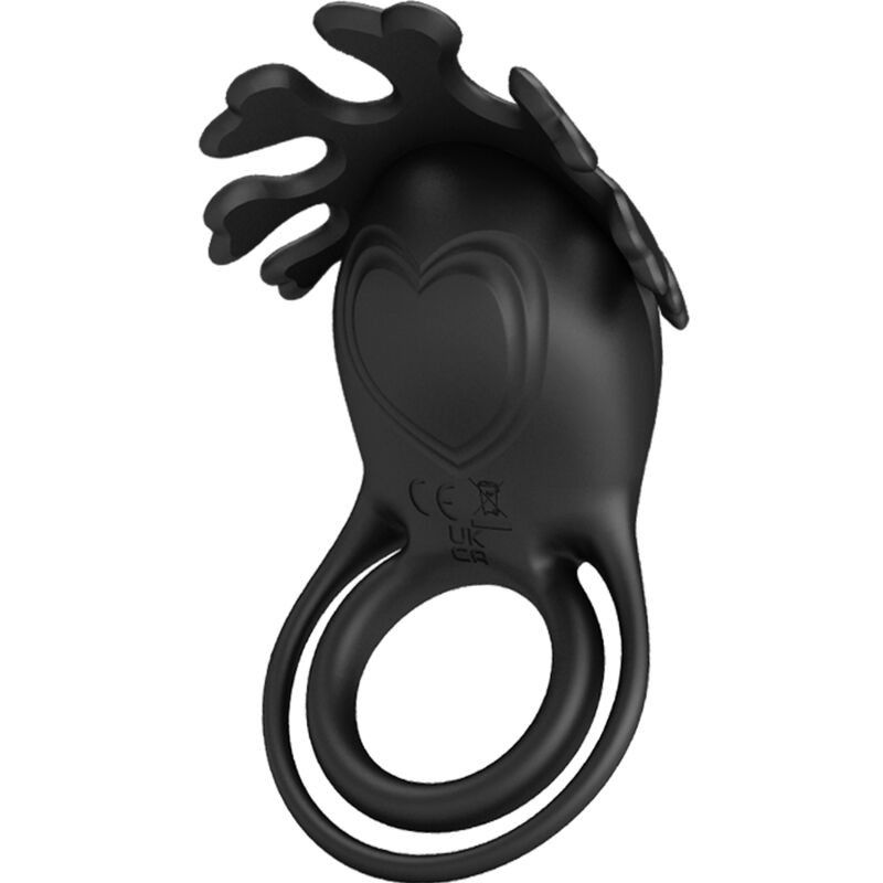 PRETTY LOVE - RUBEN VIBRATOR RING 7 VIBRATIONS BLACK SILICONE PRETTY LOVE MALE - 1