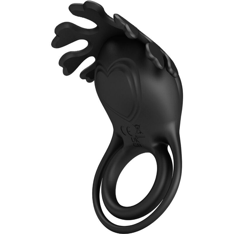 PRETTY LOVE - RUBEN VIBRATOR RING 7 VIBRATIONS BLACK SILICONE PRETTY LOVE MALE - 2