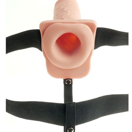 FETISH FANTASY SERIES - ADJUSTABLE HARNESS REALISTIC PENIS WITH BALLS RECHARGEABLE AND VIBRATOR 28 CM FETISH FANTASY SERIES - 4
