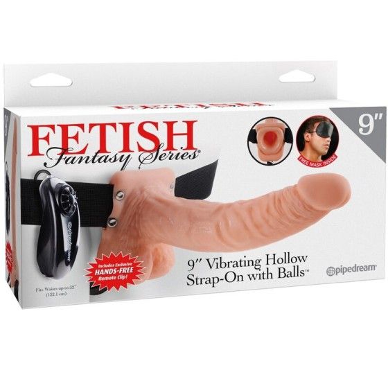 FETISH FANTASY SERIES - ADJUSTABLE HARNESS REMOTE CONTROL REALISTIC PENIS WITH TESTICLES 23 CM FETISH FANTASY SERIES - 5