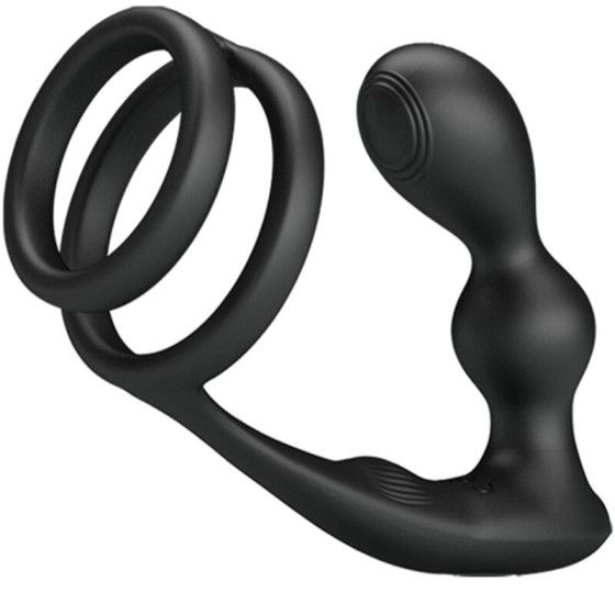 PRETTY LOVE - MARSHALL PENIS RING WITH VIBRATORY ANAL PLUG WITH REMOTE CONTROL PRETTY LOVE MALE - 1