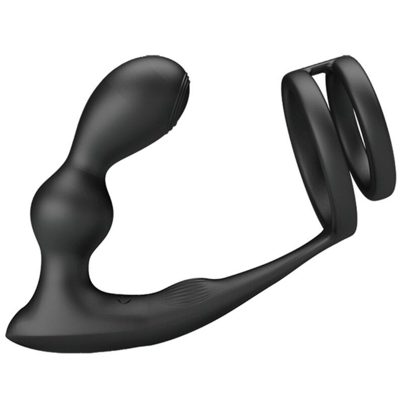 PRETTY LOVE - MARSHALL PENIS RING WITH VIBRATORY ANAL PLUG WITH REMOTE CONTROL PRETTY LOVE MALE - 2