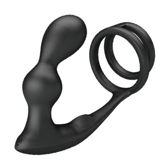 PRETTY LOVE - MARSHALL PENIS RING WITH VIBRATORY ANAL PLUG WITH REMOTE CONTROL PRETTY LOVE MALE - 3