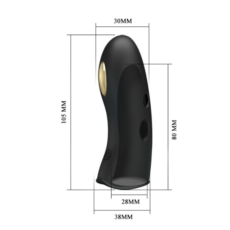 PRETTY LOVE - MARICO BLACK ELECTRO-STIMULATOR FINGER COVER PRETTY LOVE MALE - 5