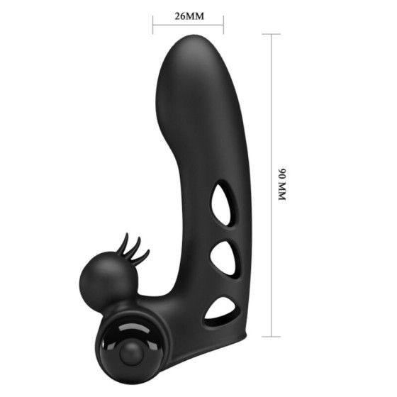 PRETTY LOVE - ORLANDO BLACK VIBRATOR FINGER COVER PRETTY LOVE MALE - 6