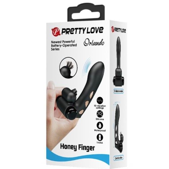 PRETTY LOVE - ORLANDO BLACK VIBRATOR FINGER COVER PRETTY LOVE MALE - 10