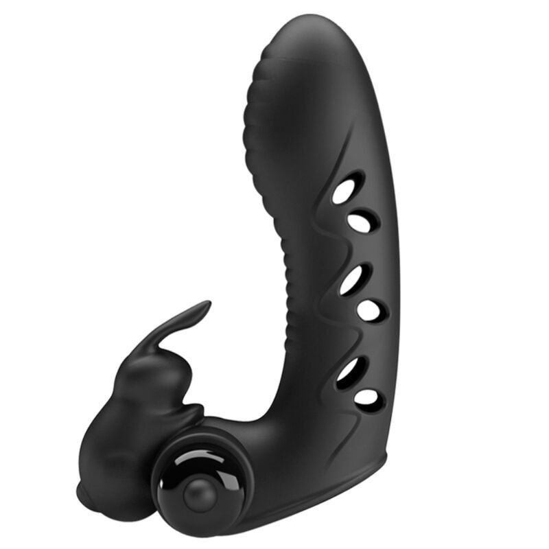 PRETTY LOVE - VANCE BLACK RABBIT VIBRATOR FINGER COVER PRETTY LOVE MALE - 1