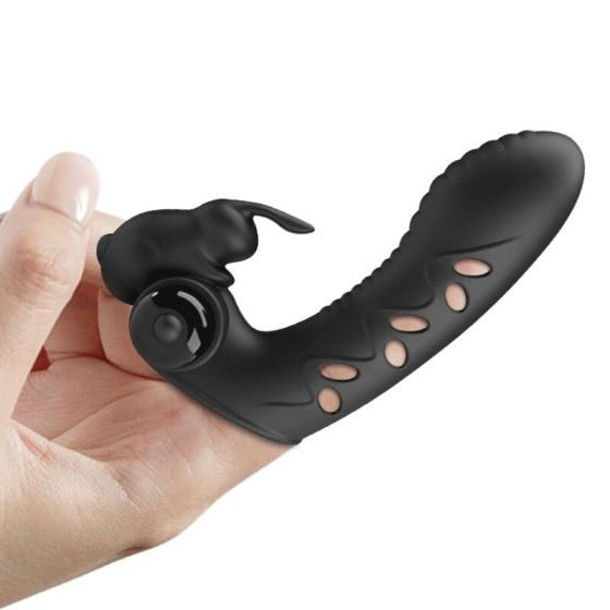 PRETTY LOVE - VANCE BLACK RABBIT VIBRATOR FINGER COVER PRETTY LOVE MALE - 6