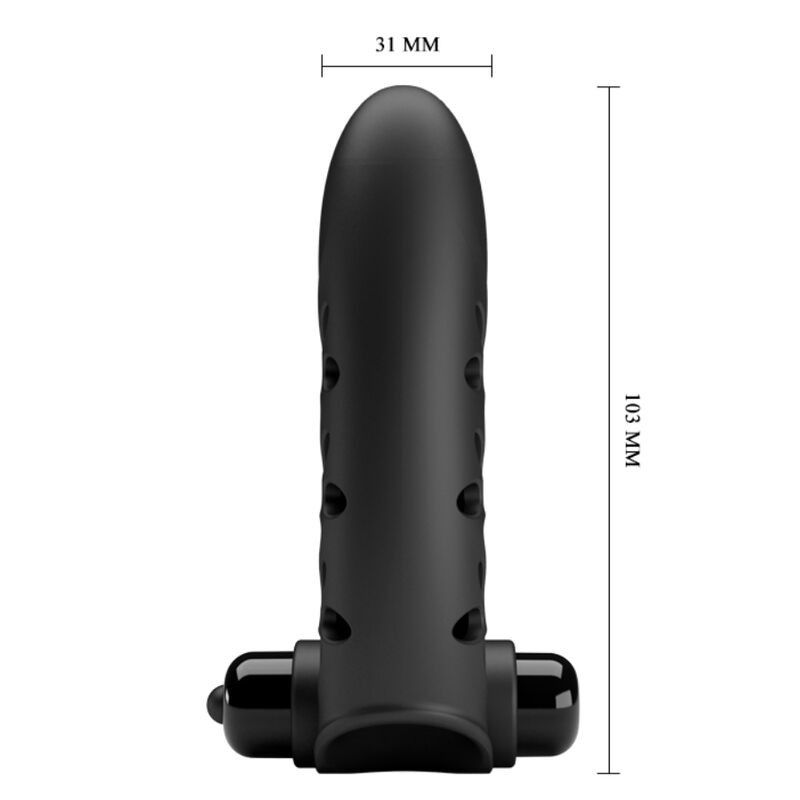 PRETTY LOVE - VANCE BLACK RABBIT VIBRATOR FINGER COVER PRETTY LOVE MALE - 7