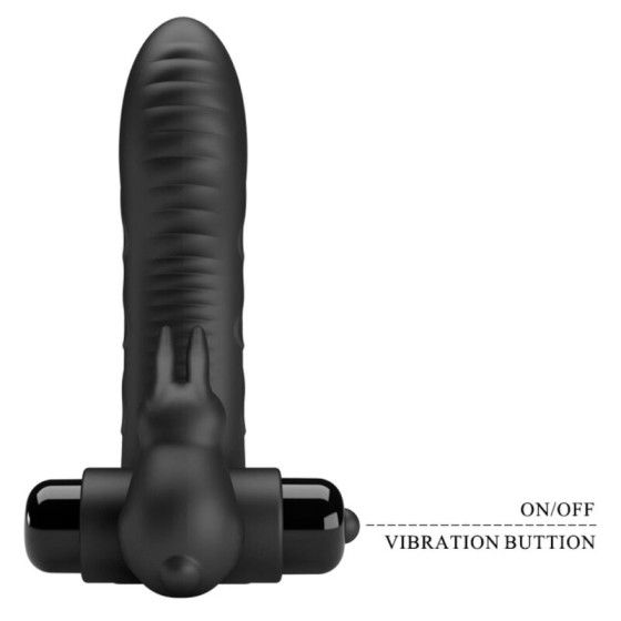 PRETTY LOVE - VANCE BLACK RABBIT VIBRATOR FINGER COVER PRETTY LOVE MALE - 8