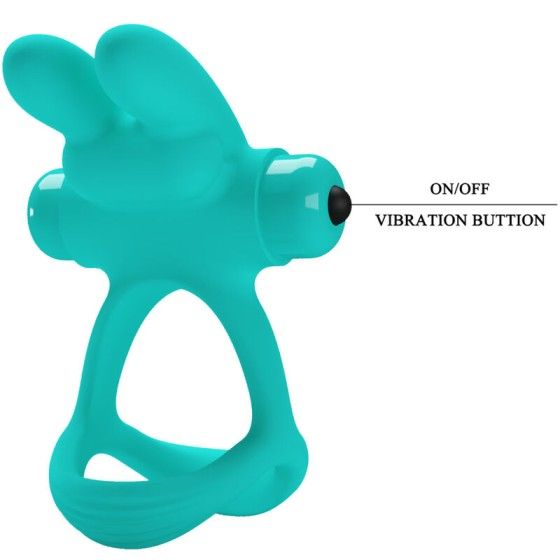 PRETTY LOVE - DANTE GREEN RABBIT VIBRATOR RING PRETTY LOVE MALE - 5