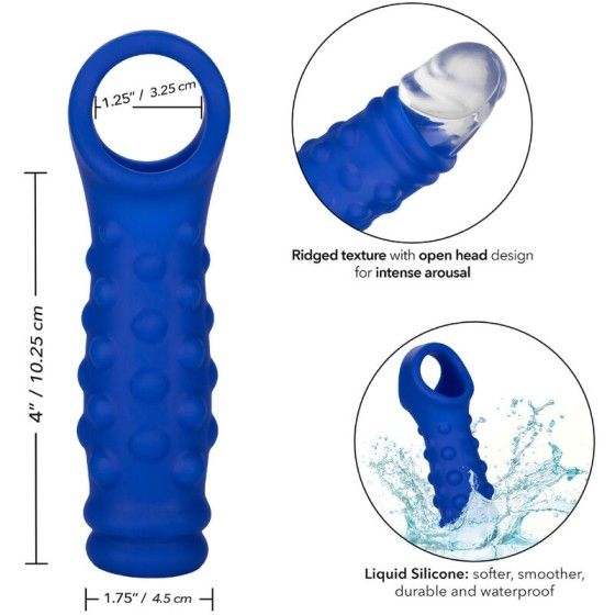 ADMIRAL - BEADED PENIS COVER LIQUID SILICONE BLUE ADMIRAL - 4