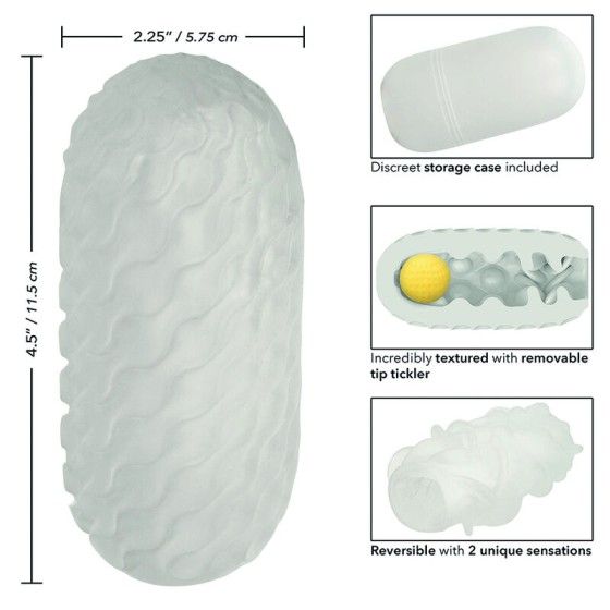 CALIFORNIA EXOTICS - BOUNDLESS REVERSIBLE SQUISHY BALL STROKE GREY CALIFORNIA EXOTICS - 11