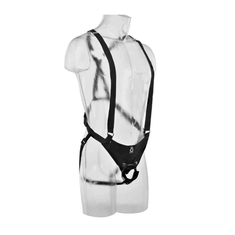 KING COCK - 30.5 CM HOLLOW STRAP-ON SUSPENDER SYSTEM - FLESH KING COCK - 5