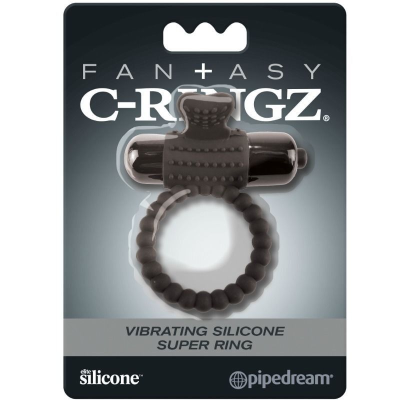 FANTASY C-RINGZ - BLACK SILICONE VIBRATING RING FANTASY C-RINGZ - 3